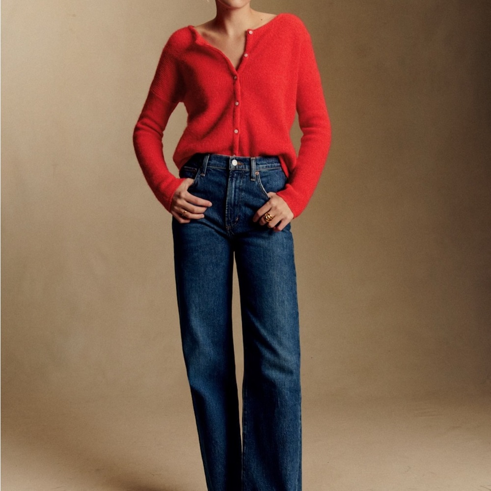 Sezane Gaspard Red Cardigan